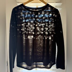 Scotch & Soda Stargazer Long Sleeve Tee Star Cutouts